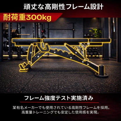 全168通りのシート調整と耐荷重300kgの高剛性フレームでホームジムから某有名ジムまで幅広く導入。 VITFIT PRO トレーニングベンチ インクラインベンチ アジャスタブルベンチ 8段階角度調整 可変式ベンチ ダンベルベンチ ベンチプレス 筋トレベンチ ホームジム パーソナルジム対応